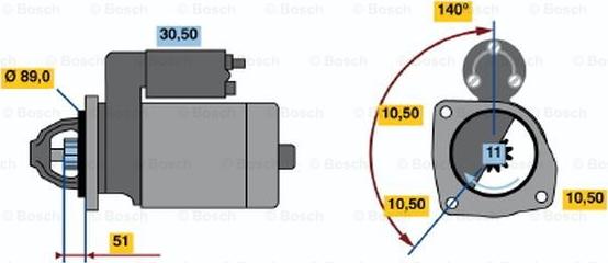 BOSCH 0 001 364 206 - Käynnistinmoottori inparts.fi