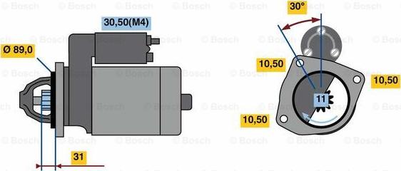 BOSCH 0 001 368 056 - Käynnistinmoottori inparts.fi