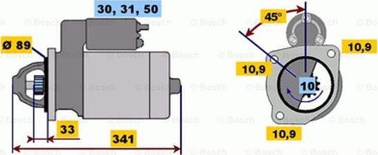 BOSCH 0 001 368 064 - Käynnistinmoottori inparts.fi