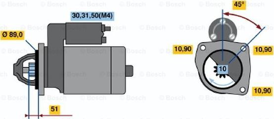 BOSCH 0 001 368 067 - Käynnistinmoottori inparts.fi