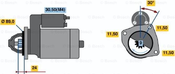 BOSCH 0 001 368 005 - Käynnistinmoottori inparts.fi