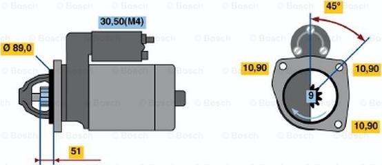 BOSCH 0 001 368 002 - Käynnistinmoottori inparts.fi