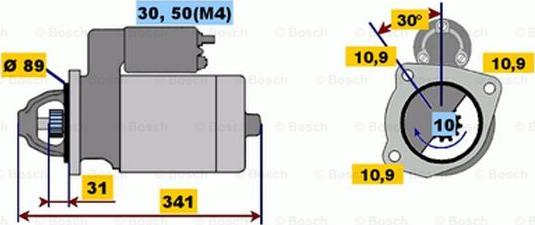 BOSCH 0 001 368 016 - Käynnistinmoottori inparts.fi