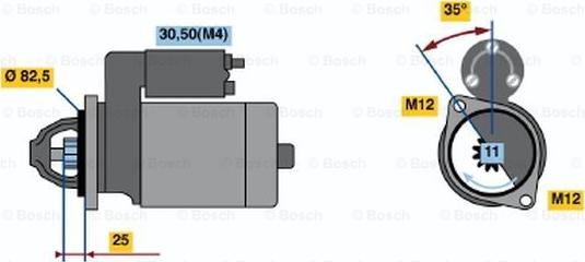 BOSCH 0 001 368 086 - Käynnistinmoottori inparts.fi