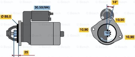 BOSCH 0 001 368 082 - Käynnistinmoottori inparts.fi