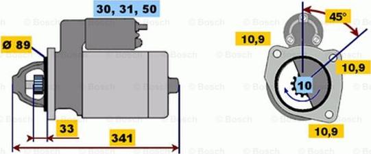 BOSCH 0 001 368 026 - Käynnistinmoottori inparts.fi