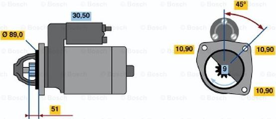 BOSCH 0 001 368 021 - Käynnistinmoottori inparts.fi