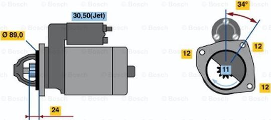 BOSCH 0 001 368 305 - Käynnistinmoottori inparts.fi