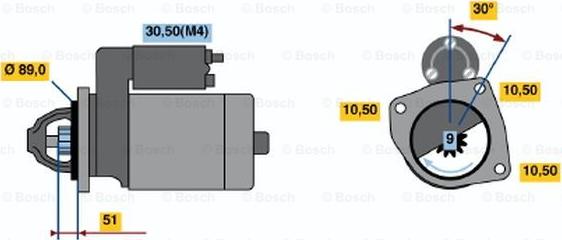 BOSCH 0 001 362 051 - Käynnistinmoottori inparts.fi