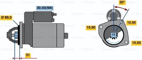 BOSCH 0 001 362 052 - Käynnistinmoottori inparts.fi