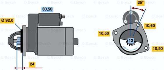 BOSCH 0 001 362 307 - Käynnistinmoottori inparts.fi