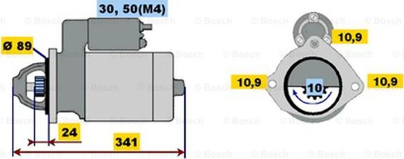 BOSCH 0 001 367 051 - Käynnistinmoottori inparts.fi