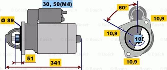 BOSCH 0 001 367 066 - Käynnistinmoottori inparts.fi