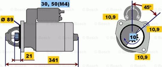 BOSCH 0 001 367 063 - Käynnistinmoottori inparts.fi