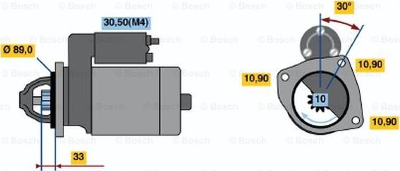 BOSCH 0 001 368 040 - Käynnistinmoottori inparts.fi