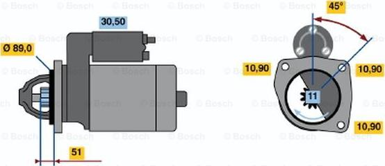 BOSCH 0 001 367 032 - Käynnistinmoottori inparts.fi