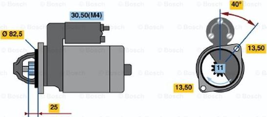 BOSCH 0 001 367 024 - Käynnistinmoottori inparts.fi