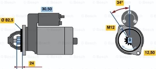 BOSCH 0 001 314 018 - Käynnistinmoottori inparts.fi