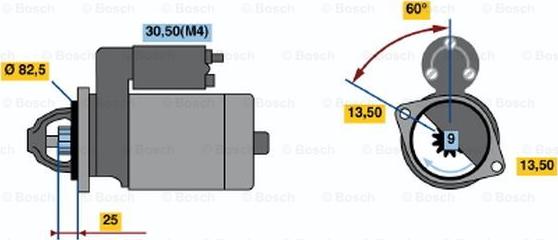 BOSCH 0 001 314 017 - Käynnistinmoottori inparts.fi