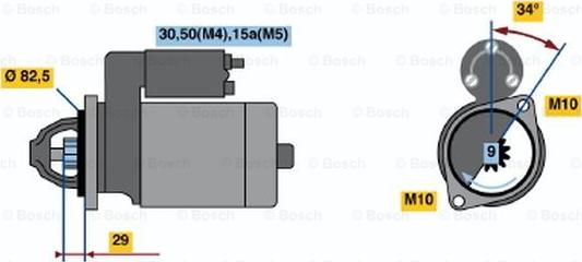 BOSCH 0 001 314 027 - Käynnistinmoottori inparts.fi