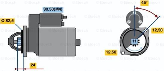 BOSCH 0 001 315 002 - Käynnistinmoottori inparts.fi