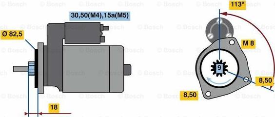 BOSCH 0 001 316 001 - Käynnistinmoottori inparts.fi