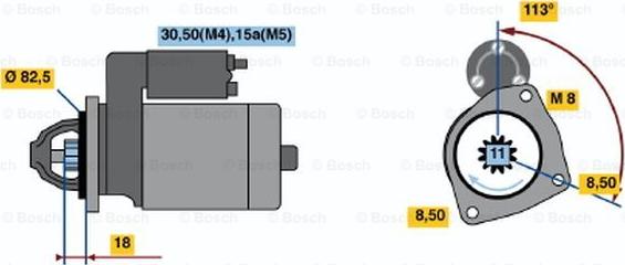 BOSCH 0 001 316 010 - Käynnistinmoottori inparts.fi