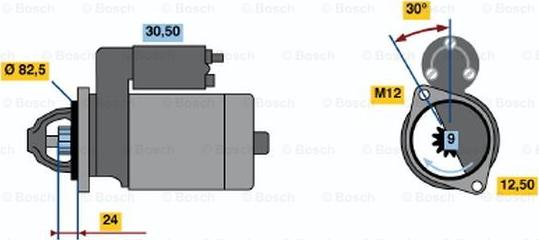 BOSCH 0 001 313 006 - Käynnistinmoottori inparts.fi