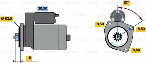 BOSCH 0 001 312 108 - Käynnistinmoottori inparts.fi