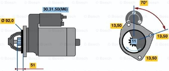 BOSCH 0 001 371 004 - Käynnistinmoottori inparts.fi