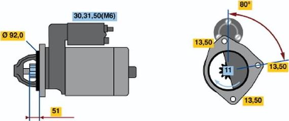 BOSCH 0001371019 - Käynnistinmoottori inparts.fi