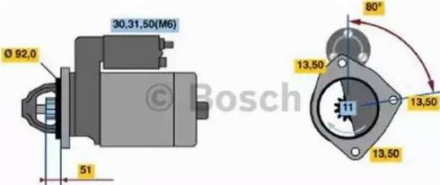 BOSCH 0 001 371 119 - Käynnistinmoottori inparts.fi