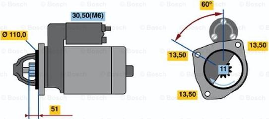 BOSCH 0 001 372 008 - Käynnistinmoottori inparts.fi