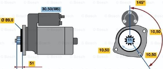 BOSCH 0 001 241 008 - Käynnistinmoottori inparts.fi