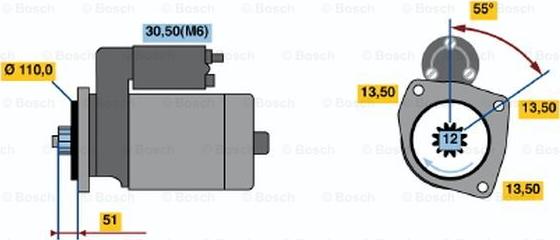 BOSCH 0 001 241 007 - Käynnistinmoottori inparts.fi