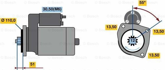 BOSCH 0 001 241 119 - Käynnistinmoottori inparts.fi