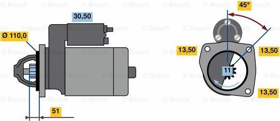 BOSCH 0 001 263 004 - Käynnistinmoottori inparts.fi