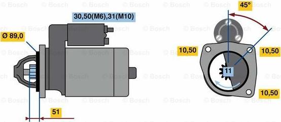 BOSCH 0 001 263 014 - Käynnistinmoottori inparts.fi