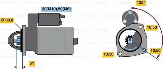 BOSCH 0 001 263 016 - Käynnistinmoottori inparts.fi