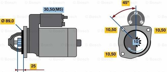 BOSCH 0 001 263 010 - Käynnistinmoottori inparts.fi