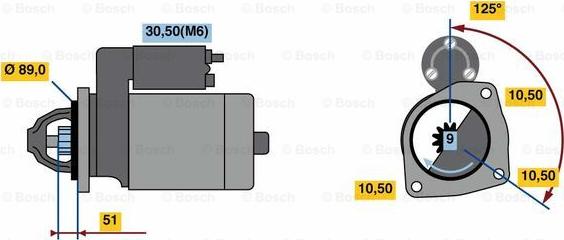 BOSCH 0 001 262 006 - Käynnistinmoottori inparts.fi