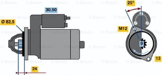 BOSCH 0 001 208 208 - Käynnistinmoottori inparts.fi