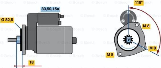 BOSCH 0 986 013 470 - Käynnistinmoottori inparts.fi