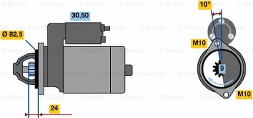 BOSCH 0 001 219 008 - Käynnistinmoottori inparts.fi