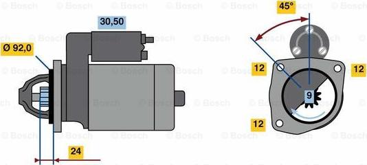 BOSCH 0 001 219 112 - Käynnistinmoottori inparts.fi