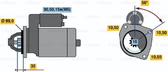 BOSCH 0 001 211 513 - Käynnistinmoottori inparts.fi