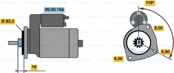 BOSCH 0 986 010 350 - Käynnistinmoottori inparts.fi