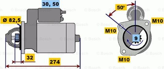 BOSCH 0 001 218 141 - Käynnistinmoottori inparts.fi