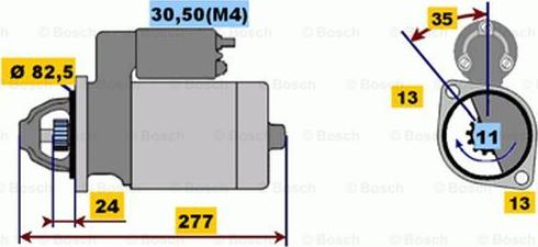 BOSCH 0 001 218 142 - Käynnistinmoottori inparts.fi