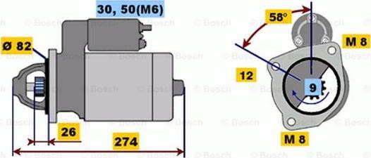 BOSCH 0 001 218 155 - Käynnistinmoottori inparts.fi